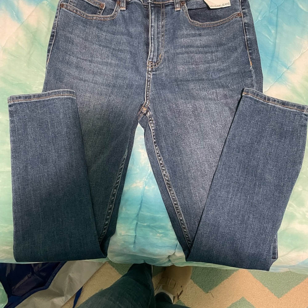 Calvin Klein High Rise Skinny Ankle Denim Jeans